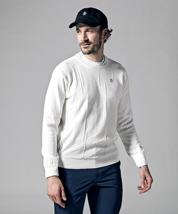 幾何圖案圓領上衣（可手洗）