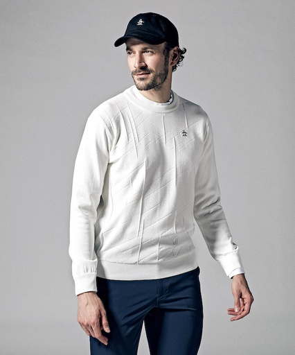 幾何圖案圓領上衣（可手洗）