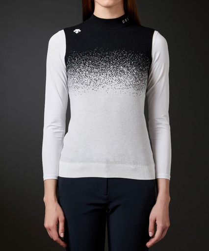 [DGWTJL80] Gradient Mock Neck Knit Vest